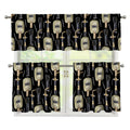 Welding Mask Pattern Print 3 Piece Kitchen Curtains