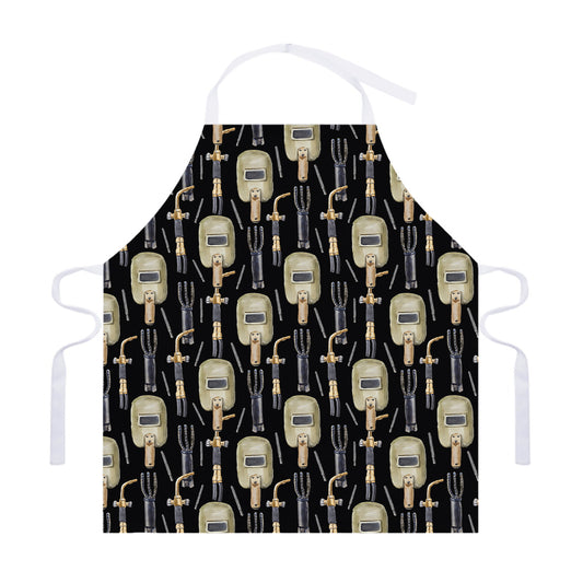 Welding Mask Pattern Print Adjustable Apron