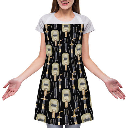Welding Mask Pattern Print Adjustable Apron