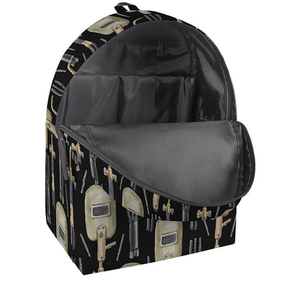 Welding Mask Pattern Print Backpack