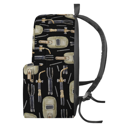 Welding Mask Pattern Print Backpack