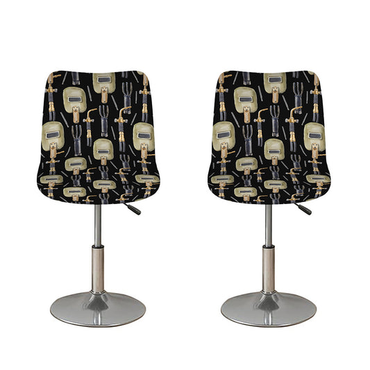 Welding Mask Pattern Print Bar Stool Covers
