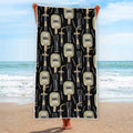 Welding Mask Pattern Print Beach Towel