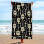 Welding Mask Pattern Print Beach Towel