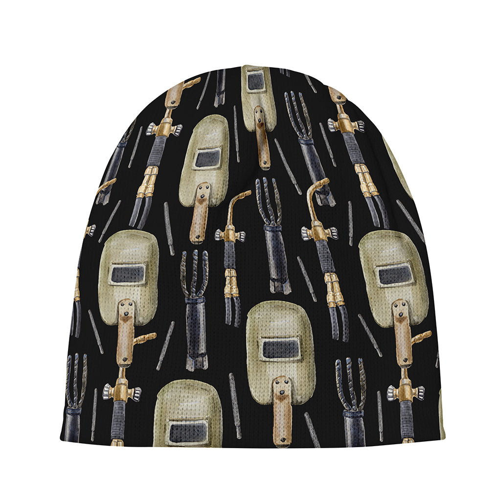 Welding Mask Pattern Print Beanie