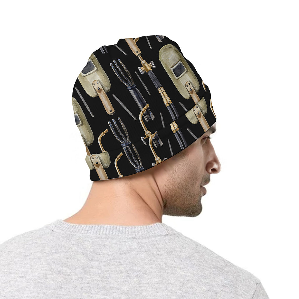 Welding Mask Pattern Print Beanie
