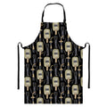 Welding Mask Pattern Print Bib Apron With Pocket