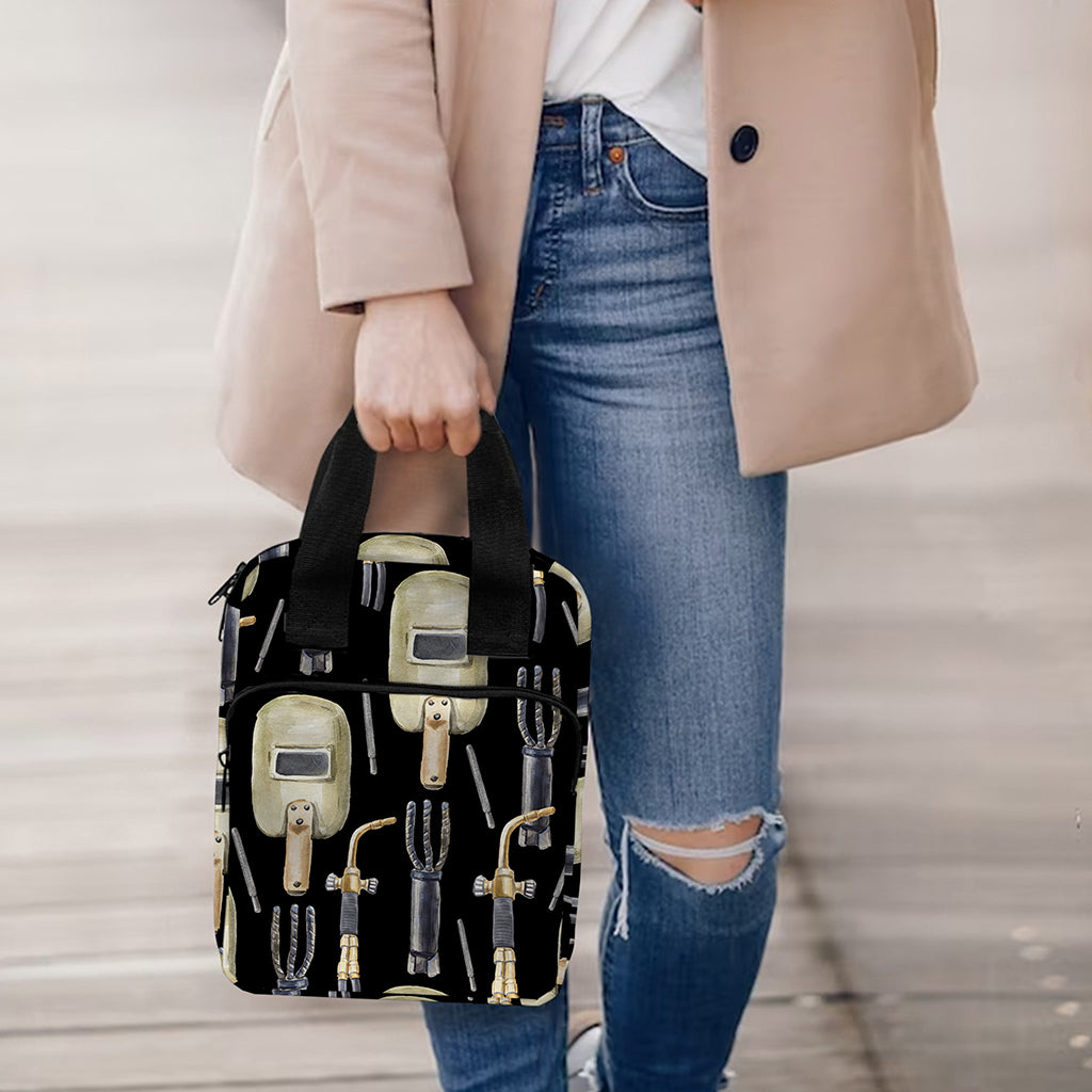 Welding Mask Pattern Print Bible Tote Bag