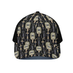 Welding Mask Pattern Print Black Mesh Trucker Cap