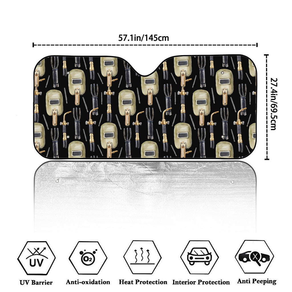 Welding Mask Pattern Print Car Windshield Sun Shade