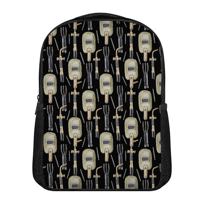 Welding Mask Pattern Print Casual Backpack