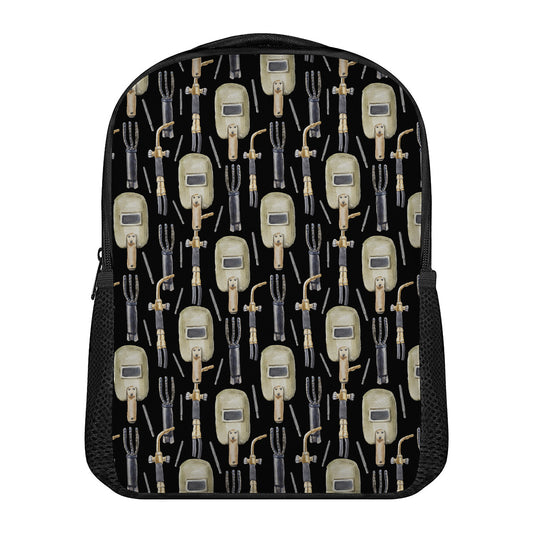 Welding Mask Pattern Print Casual Backpack