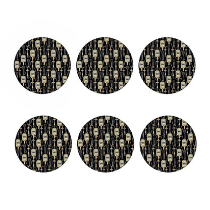 Welding Mask Pattern Print Coaster Set