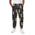 Welding Mask Pattern Print Cotton Sweatpants
