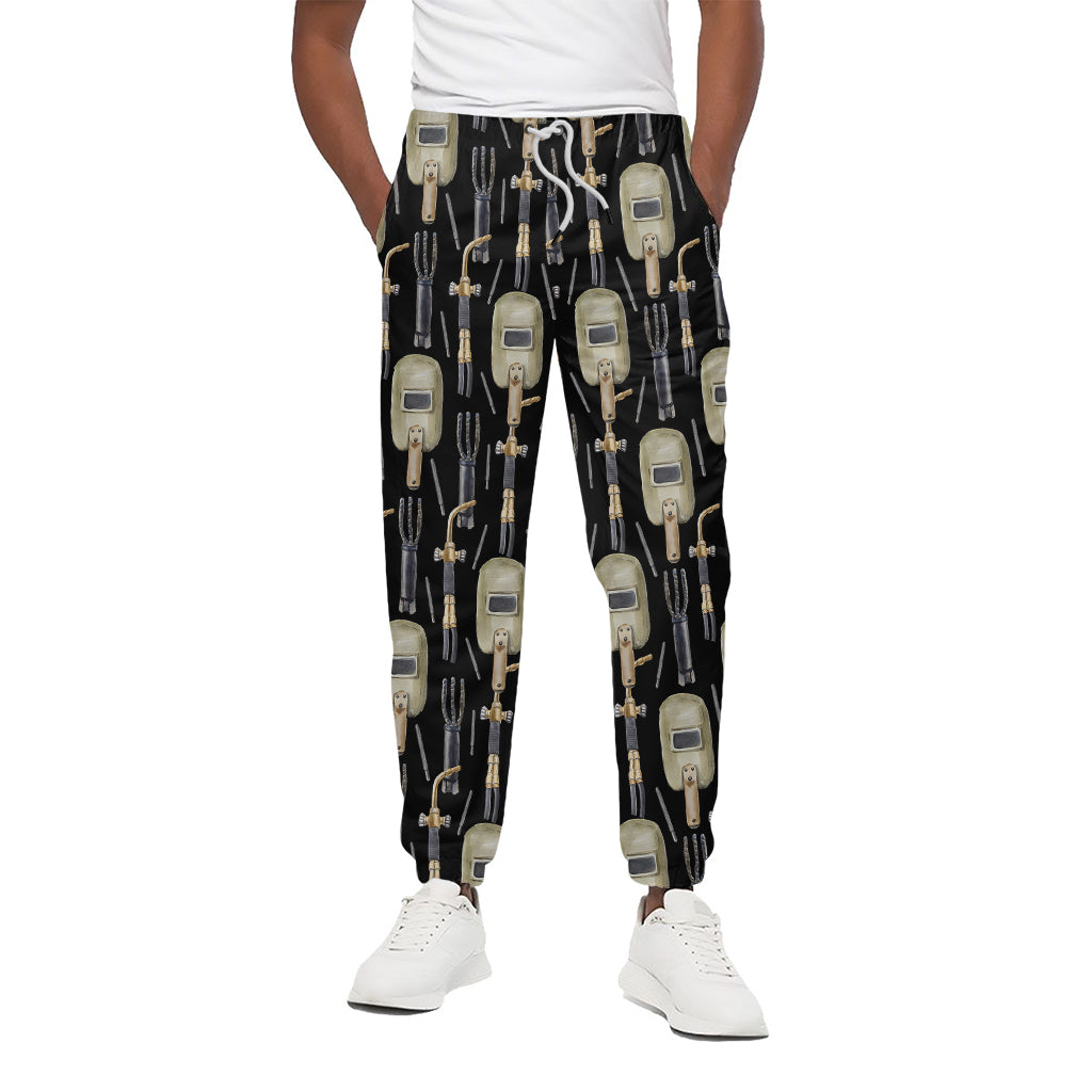 Welding Mask Pattern Print Cotton Pants