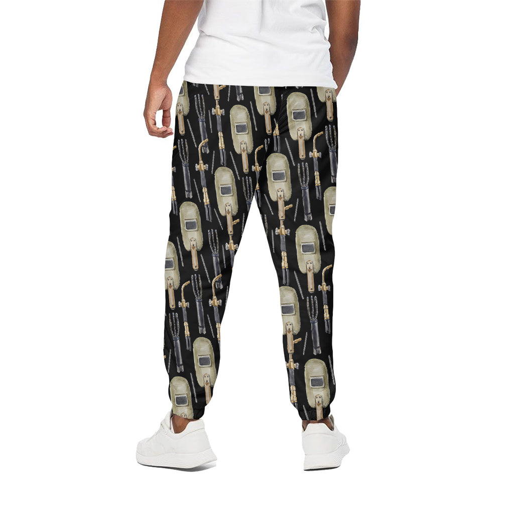 Welding Mask Pattern Print Cotton Pants