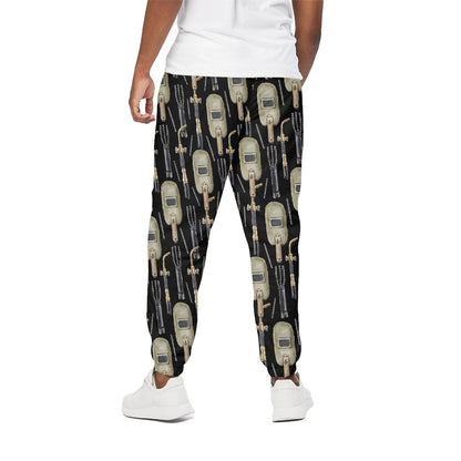 Welding Mask Pattern Print Cotton Pants