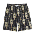 Welding Mask Pattern Print Cotton Shorts