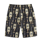 Welding Mask Pattern Print Cotton Shorts