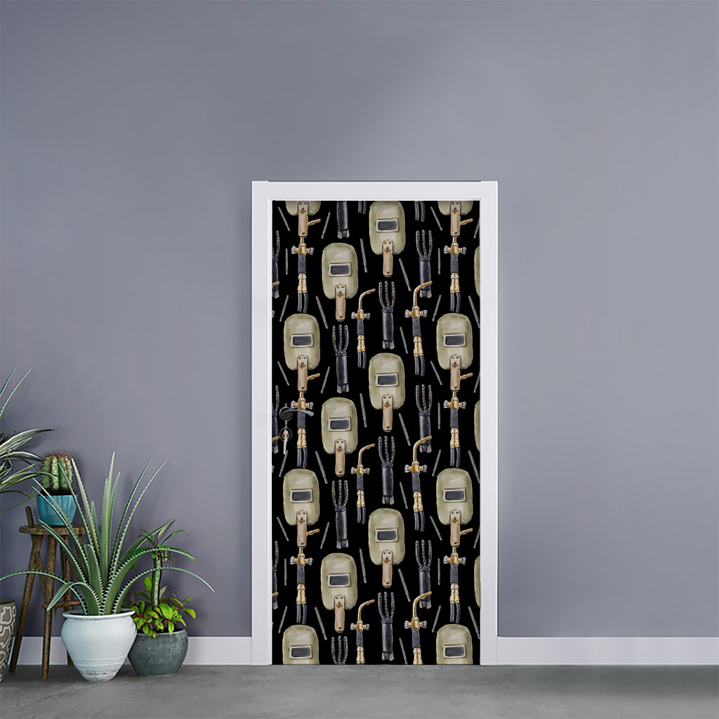 Welding Mask Pattern Print Door Sticker