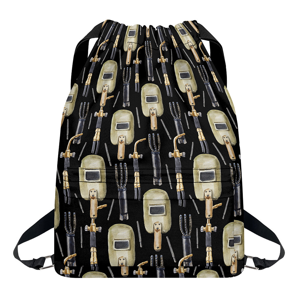 Welding Mask Pattern Print Drawstring Backpack