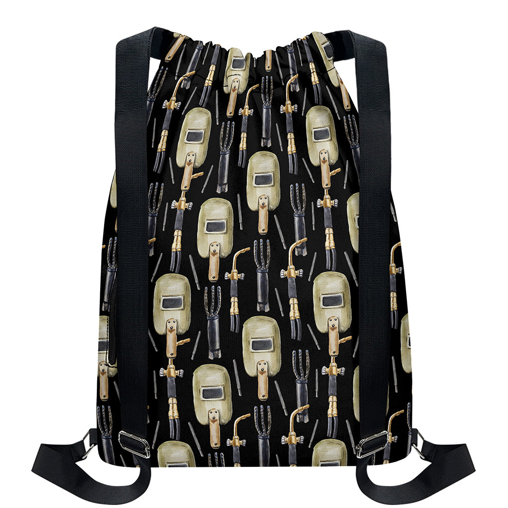 Welding Mask Pattern Print Drawstring Backpack
