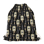 Welding Mask Pattern Print Drawstring Bag