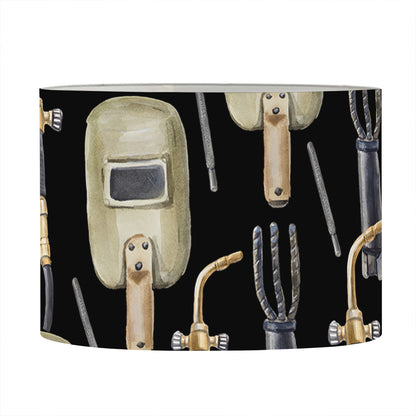 Welding Mask Pattern Print Drum Lamp Shade