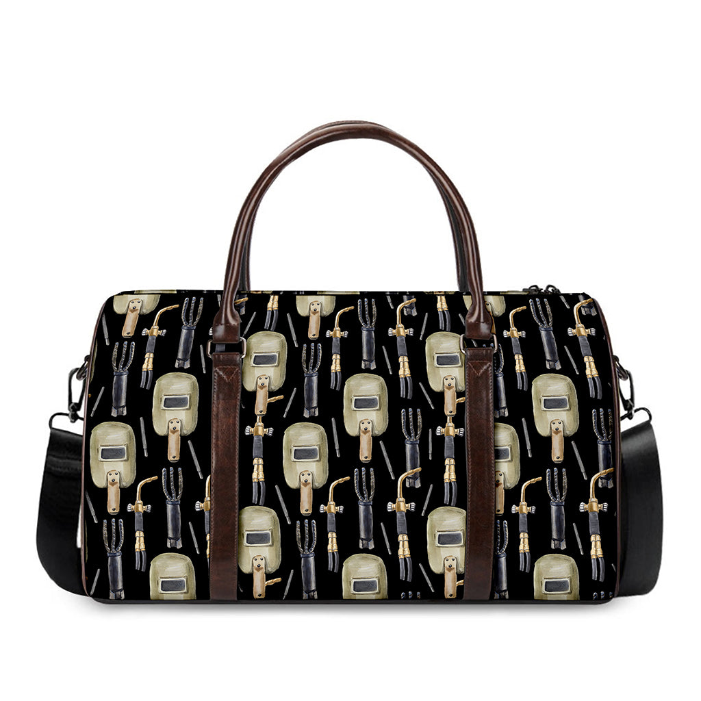 Welding Mask Pattern Print Duffle Bag