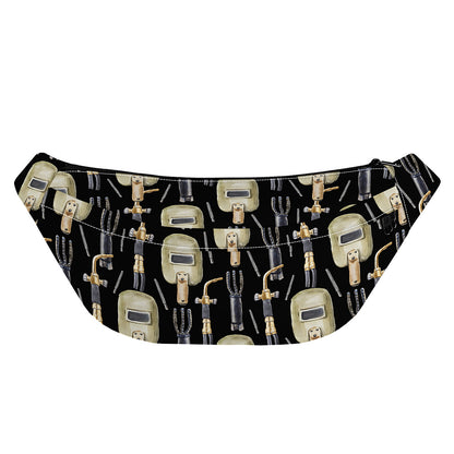 Welding Mask Pattern Print Fanny Pack