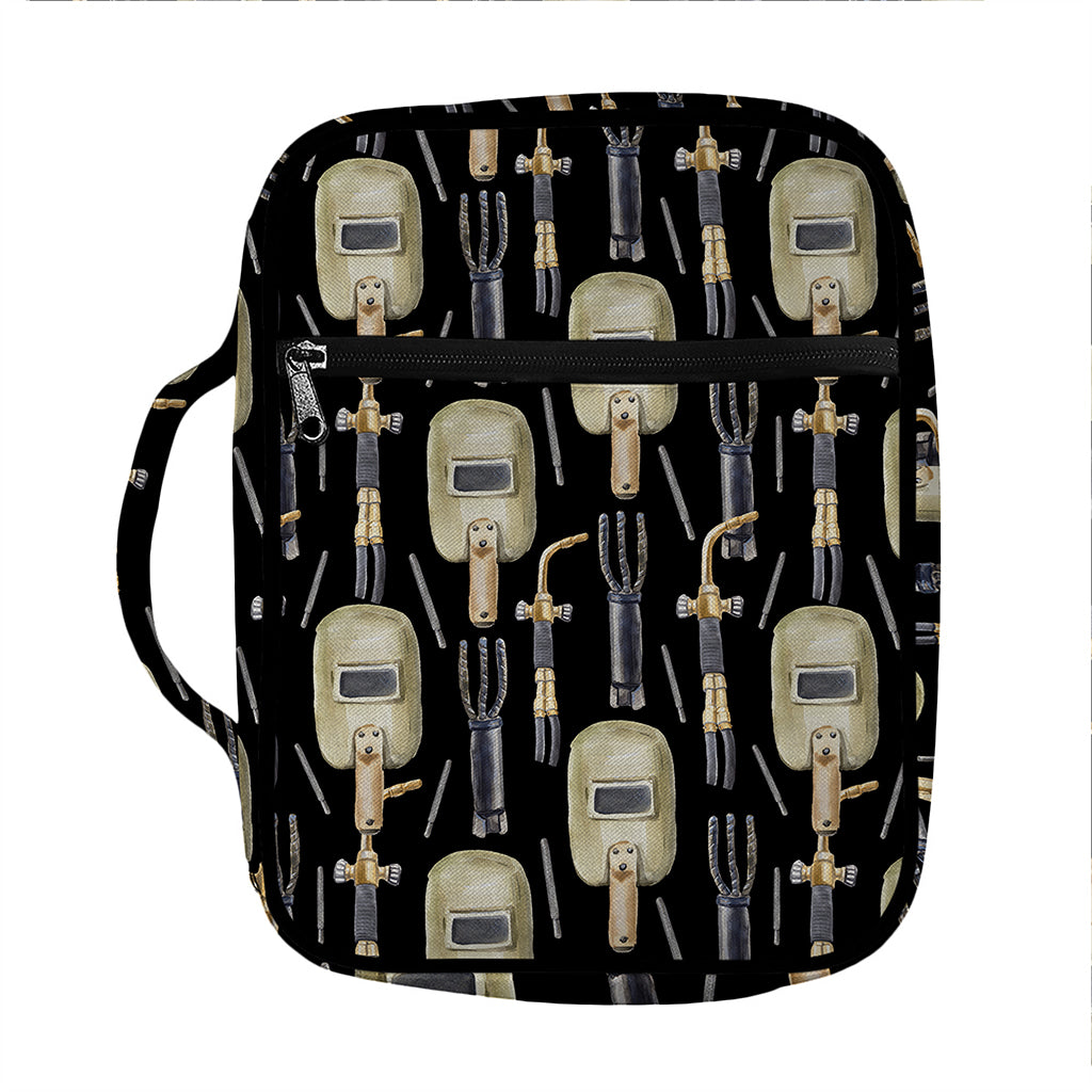 Welding Mask Pattern Print Front Pocket Bible Bag