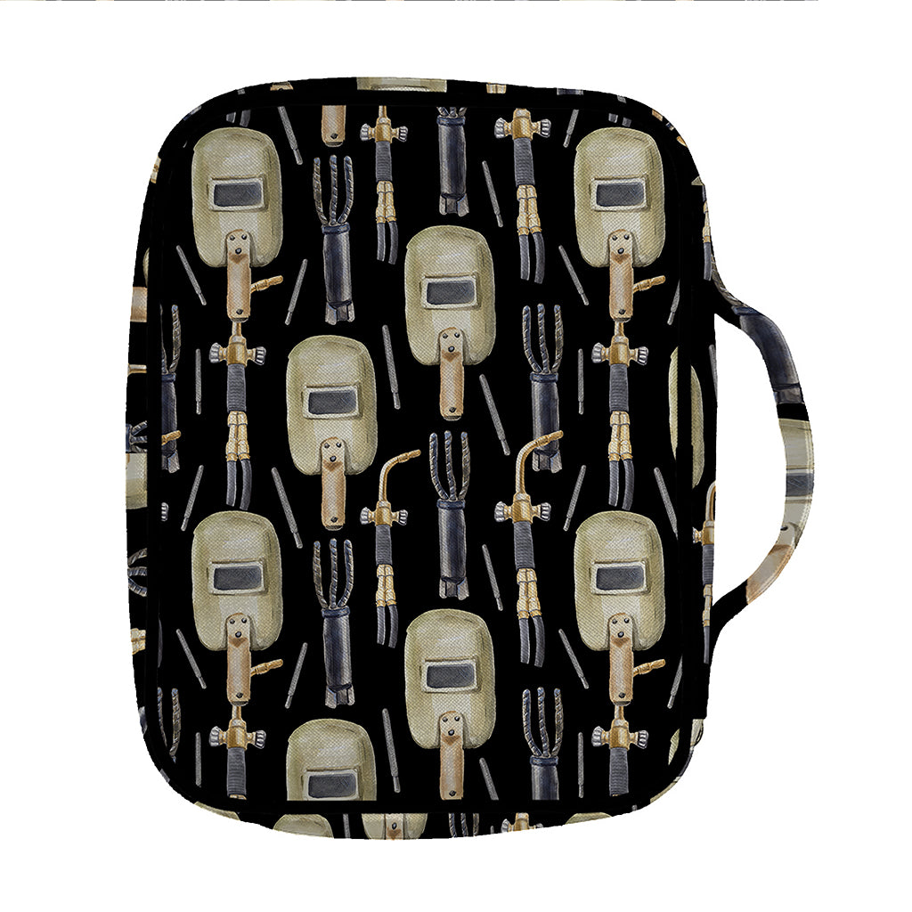 Welding Mask Pattern Print Front Pocket Bible Bag