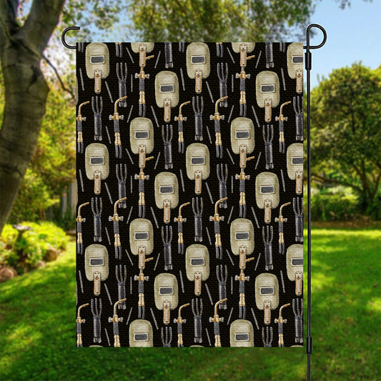 Welding Mask Pattern Print Garden Flag