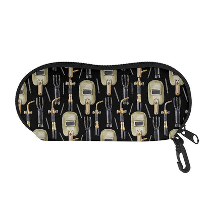 Welding Mask Pattern Print Glasses Case