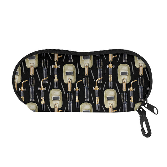 Welding Mask Pattern Print Glasses Case