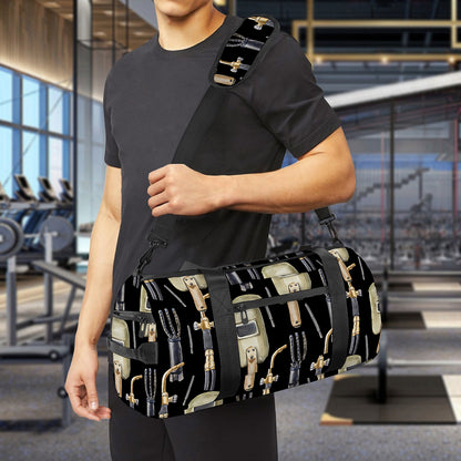 Welding Mask Pattern Print Gym Bag