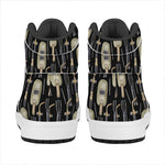 Welding Mask Pattern Print High Top Leather Sneakers