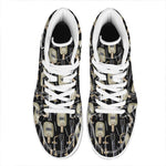 Welding Mask Pattern Print High Top Leather Sneakers