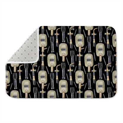 Welding Mask Pattern Print Indoor Door Mat