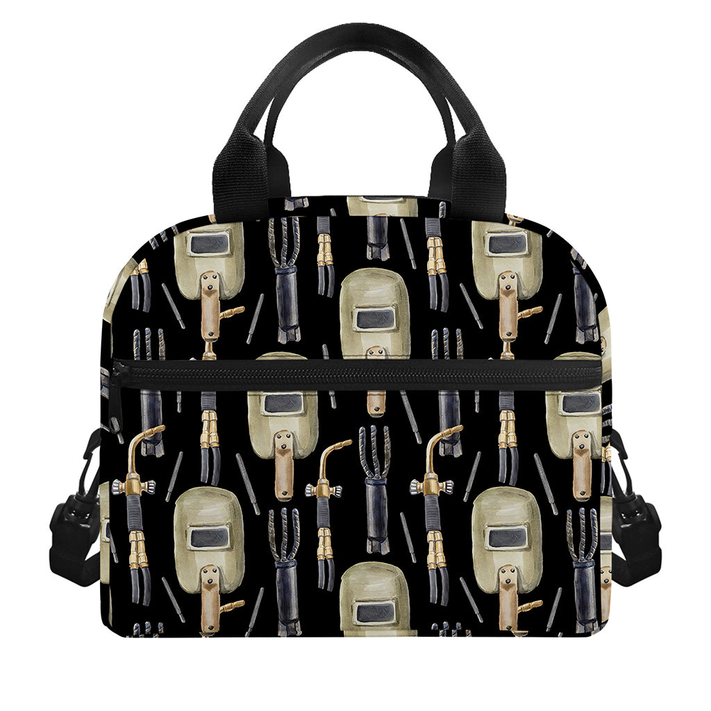 Welding Mask Pattern Print Insulated Lunch Bag