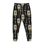 Welding Mask Pattern Print Jogger Pants