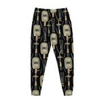 Welding Mask Pattern Print Jogger Pants
