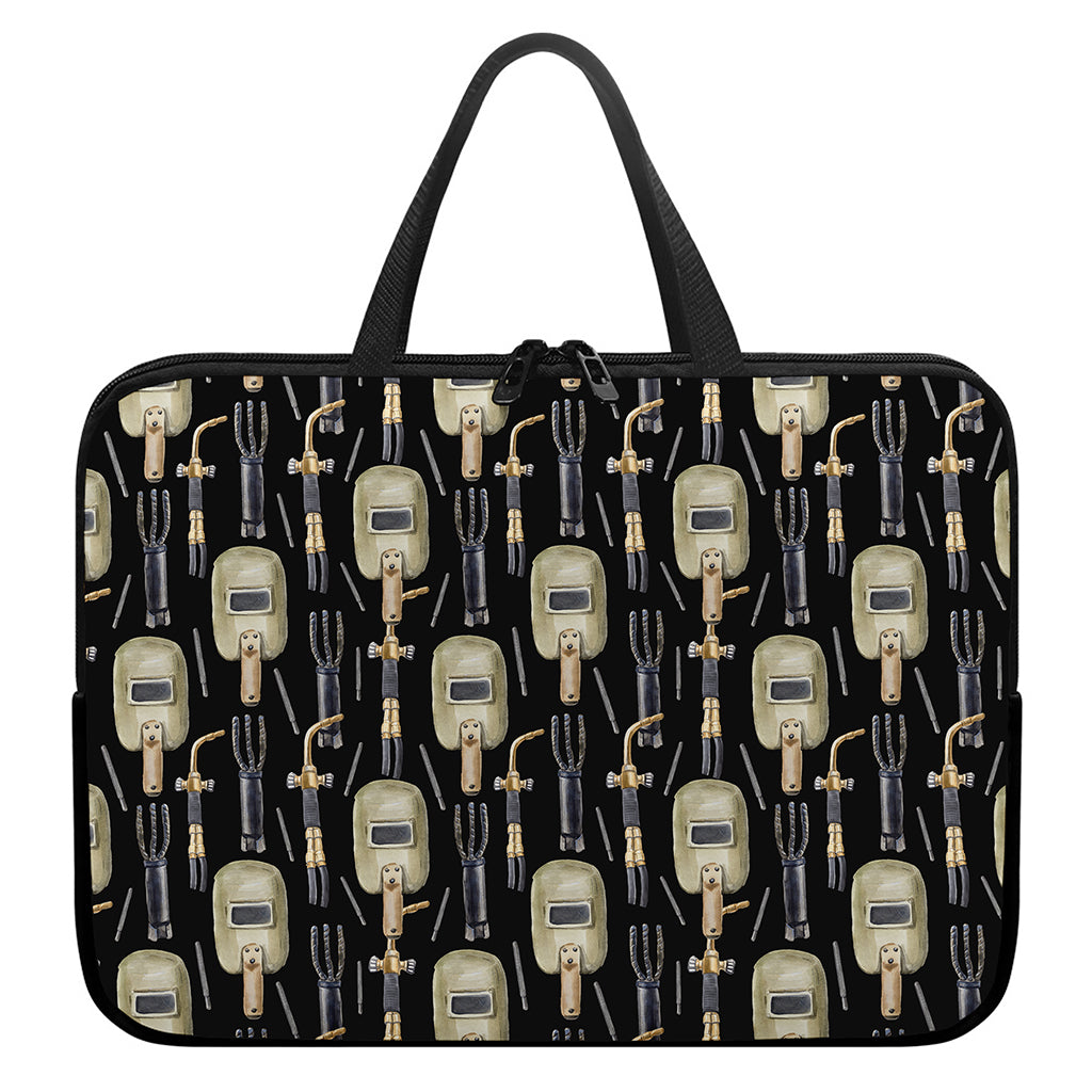 Welding Mask Pattern Print Laptop Sleeve With Handle