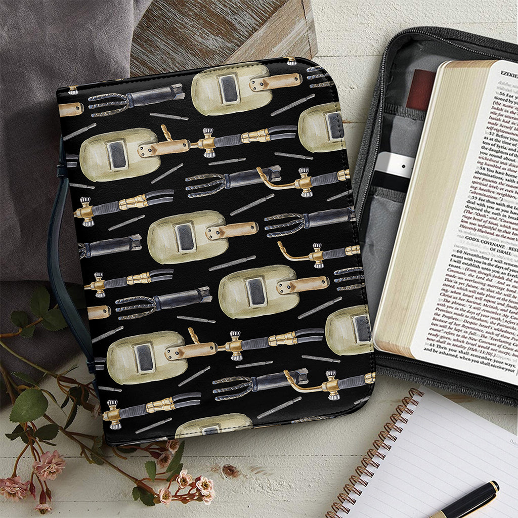 Welding Mask Pattern Print Leather Bible Cover