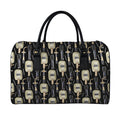 Welding Mask Pattern Print Leather Duffel Bag