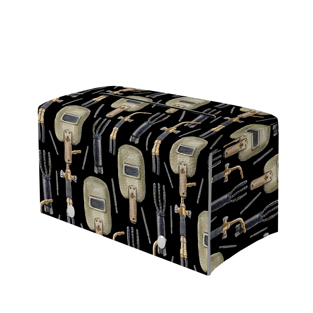 Welding Mask Pattern Print Leather Tissue Box Cover