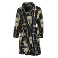 Welding Mask Pattern Print Men's Bathrobe