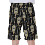 Welding Mask Pattern Print Men's Beach Shorts