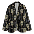 Welding Mask Pattern Print Men's Blazer