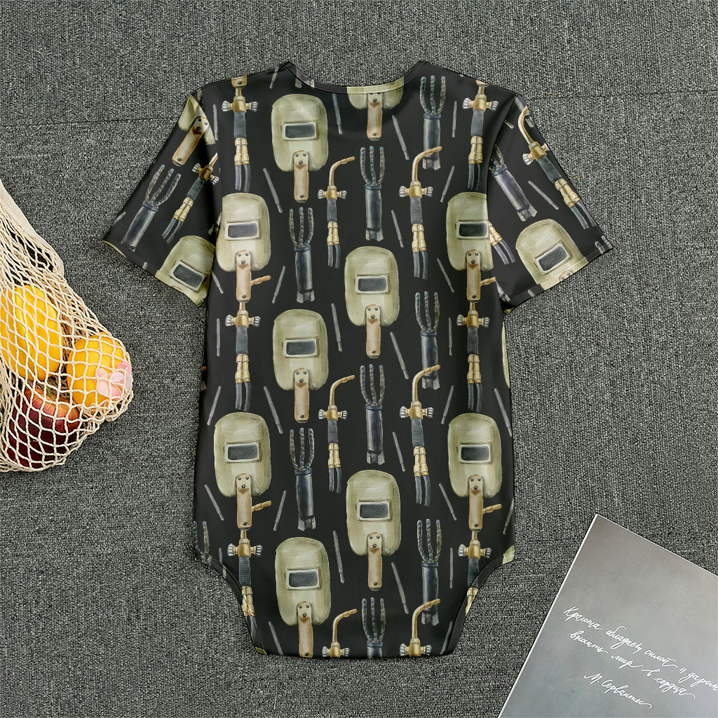 Welding Mask Pattern Print Men's Bodysuit